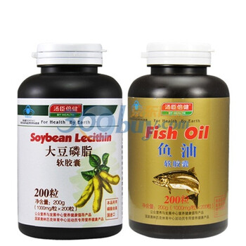 汤臣倍健鱼油软胶囊200粒+汤臣倍健大豆磷脂软胶囊200粒【中老年调节三高组合】