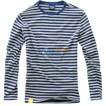 AK男装春装新品 海魂长袖T恤衫C100018 蓝白条纹 XXL