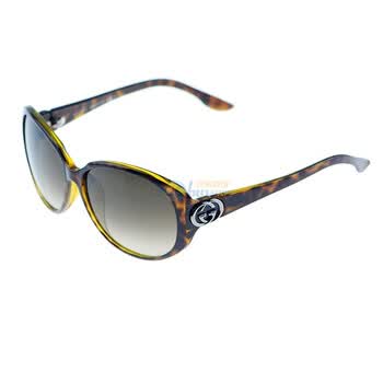 GUCCI 琥珀色框棕色渐变镜片奢华女款太阳镜 3174F S 791CC?xj