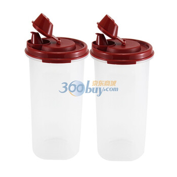 特百惠Tupperware 650ml中油壶2件套 经典红