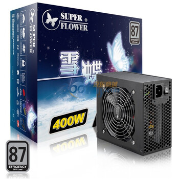 振华（SUPER FLOWER）雪蝶400 SF-400P14XP（BK）电源（支持背走线/主动式PFC/12CM液压风扇/宽幅电压）