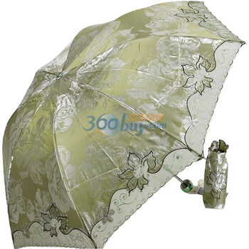 天堂伞 2012年新款系列 防紫外线 防晒 晴雨伞 347E名媛缎绣 4号绿