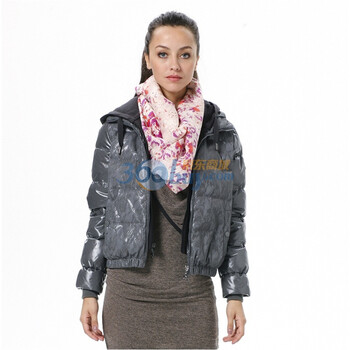 波司登 2011新款 羽绒服 女针织帽短面包 BR2208A 灰色 185/104A(XXXL)