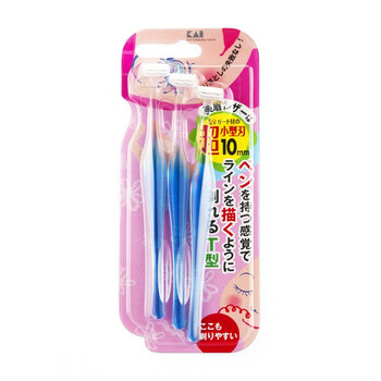 贝印 KAI 超小型女用修眉刀T型 3把装 PET-3B