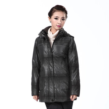 2011新款 康博羽绒服 女时尚老太中款面包 KB1136 灰色 185/104A(XXXL)