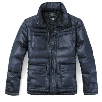 AK男装冬装新品 空军立领短款羽绒服11C211012 深藏蓝色 XXL