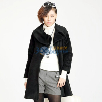 伊思君凯ESBACK 休闲毛呢大衣ES1004SCZ121 黑色 M