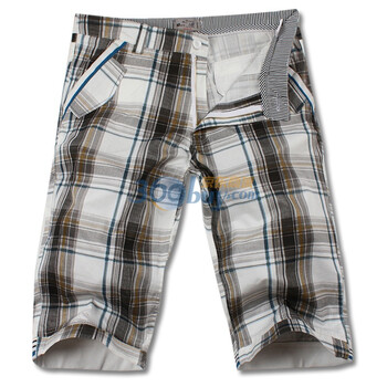 OBM<em>2012</em>夏装<em>新款</em>男裤格子五分裤<em>男短裤</em>12D