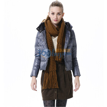 波司登 2011新款 羽绒服 女针织领朦纱短面包 BR2216 蓝色 185/104A(XXXL)
