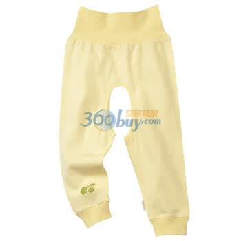 贝贝怡 2012新款 贝贝怡高腰护肚开裆裤BB530 淡黄 90码