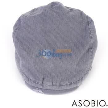 ASOBIO 2012新款纯棉圆顶贝雷帽 卡车帽男士鸭舌帽3113831010 黑色 99