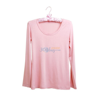 clostyle洛黛尔莫代尔棉长袖百搭多彩糖果色打底外穿两用T-Shirt 粉红 均码