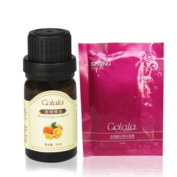 可拉拉甜橙精油10ML+可拉拉玫瑰面膜30ML 美白补水组合