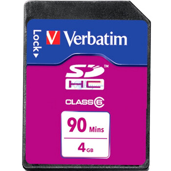 威宝（Verbatim)极速HD Video SDHC 90分钟高清存储卡4GB Class6