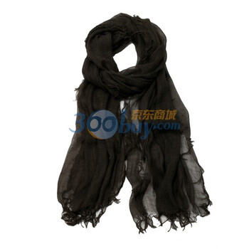 乐为围巾男女通用超长纯色棉质围巾丝巾L11FC105 绿色 均码