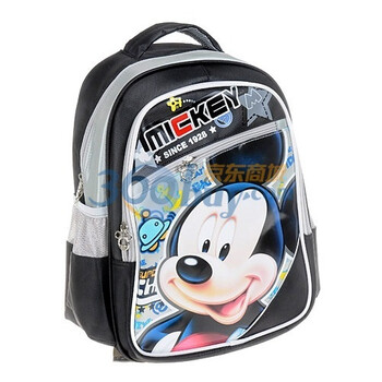 Disney/迪士尼 Mickey米奇/米妮卡通图案双肩学生书包SM80232 黑色