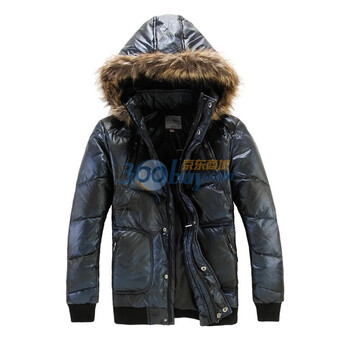 杉杉意丹奴男式韩版羽绒服N717204 海军蓝 XL/180