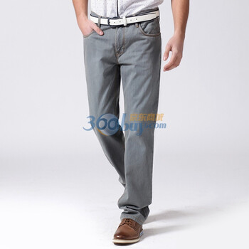 N&Q诺奇2012春装新款男士水洗直筒牛仔裤M221GD28A02 深灰 40