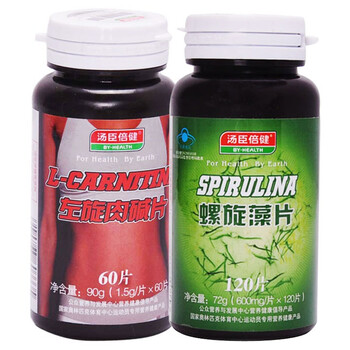 汤臣倍健健康减肥套餐 汤臣倍健左旋肉碱片60片 + 汤臣倍健螺旋藻片120片