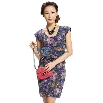 德玛纳 花色无袖连衣裙 119540901 花色 L