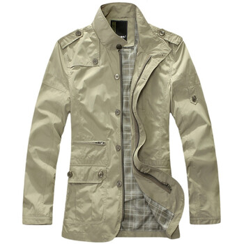 winjeans维杰斯 2011秋冬新品韩版立领缝扣夹克外套 1045-AB 2色 玉米丝色 XXL