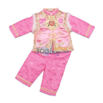 婴之谷 2012 新年贺岁女童唐装棉服T0160 粉红 36个月
