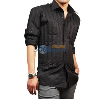 RouseFri洛兹法雷德新款男士羽绒衬衫996440420 蓝黑格 XL