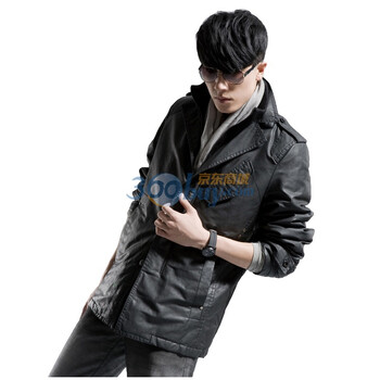 圣迪奥sdeerhe 男装 冬 假两件休闲西装棉服黑0472364 黑色 XXL