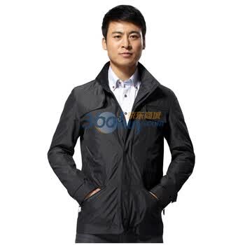 红豆hodo夹克 2012春夏新款中长款商务立领薄款休闲夹克外套EJS2001 暗绿色 185/100A（54）