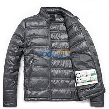Justyle秋冬新品超薄超轻保暖时尚休闲羽绒服45113006 灰色 XXL