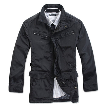 WINJEANS维杰斯 2011秋冬经典升级男立领夹克薄外套 E1040 黑色 XXL