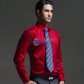 VITO RUFOLO唯阿男士精品衬衫BC9040 红缎面 46
