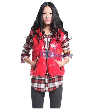 IVEEREE2011新款羽绒马甲羽绒背心白鸭绒羽绒服女款A0024 红色 L