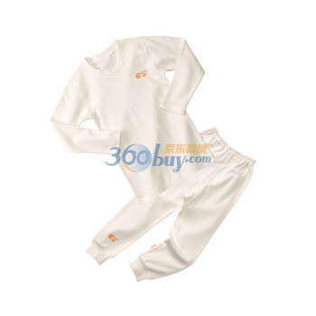 贝贝怡（bornbay） BB807 宝宝服 V领套装 婴儿童装内衣 米白 130码