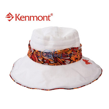 kenmont凯蒙特春夏遮阳帽子KM-0212 蝴蝶大盆帽 可定型帽檐 白色 58