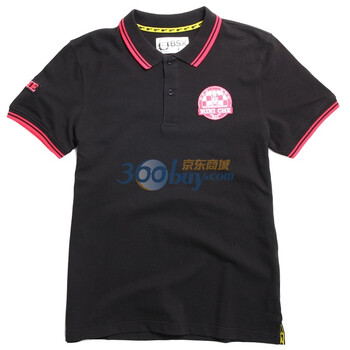 Giordano佐丹奴BSX Polo 男MINI CHE绣章珠地POLO 04011400 纯黑 L