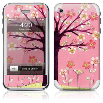 ideaSkin iPhone 3G/3GS 粉红鸟树 外壳保护套皮贴膜 ABRD012146