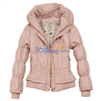 特尚莱菲女装 冬季新品 韩版淑女保暖可爱粉色加厚棉衣YYM803 粉红 XL