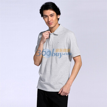 IZOD 新品纯棉翻领短袖基础款男士商务polo衫 1121913203210灰色XXL(185/102A)