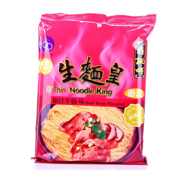 香港名牌 寿桃牌生面王原汁牛腩味幼条 12袋x70g