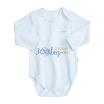 贝贝怡 婴儿服连体衣爬衣宝宝服活动肩包屁衣 BB721 淡蓝 18个月/身高86cm