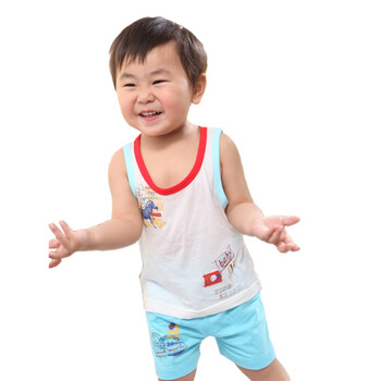 婴之谷 玩酷小子背心套 T5662 蓝色 48个月