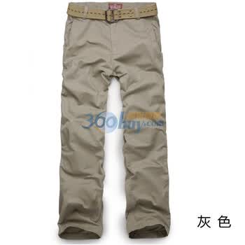 麻吉MATCH 男式休闲薄款直筒修身长裤 8108 灰色 XXL
