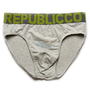 Cotton RepubLic 棉花共和国 纯色系列 男式 三角内裤01113010 灰色 XXL