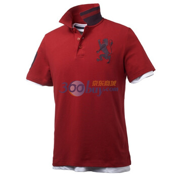 Giordano佐丹奴 Polo 男弹力狮王运动修身Polo 01010180 红色 M