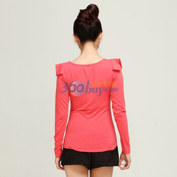 Aozi奥姿 新品韩版长款印花可爱卡通棉混纺女式T恤aT0102 粉红 M