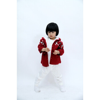 i-baby FunnyFace女童羊绒外套 0AADAAG022 红色 130