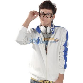 【PARGO佩戈】秋装新款情侣款男装开衫卫衣外套 5023 蓝色 3XL