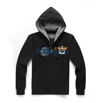 Justyle秋冬英伦连帽加厚套头精品男装卫衣男款卫衣40113006 黑色 XXL