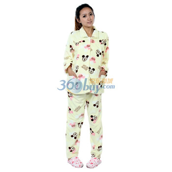 kidsmile凯德氏孕妇装 冬季新品 珊瑚绒孕妇保暖哺乳月子服 孕妇家居服 TSS077 米奇 XL